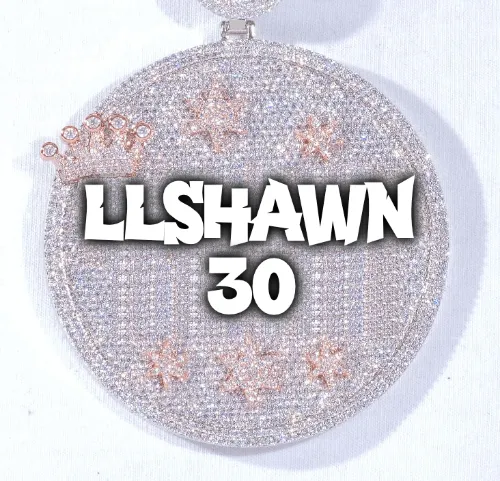 CUSTOM LETTER NECKLACE 3D BIG CROWN DISC sold by The GUU Shop