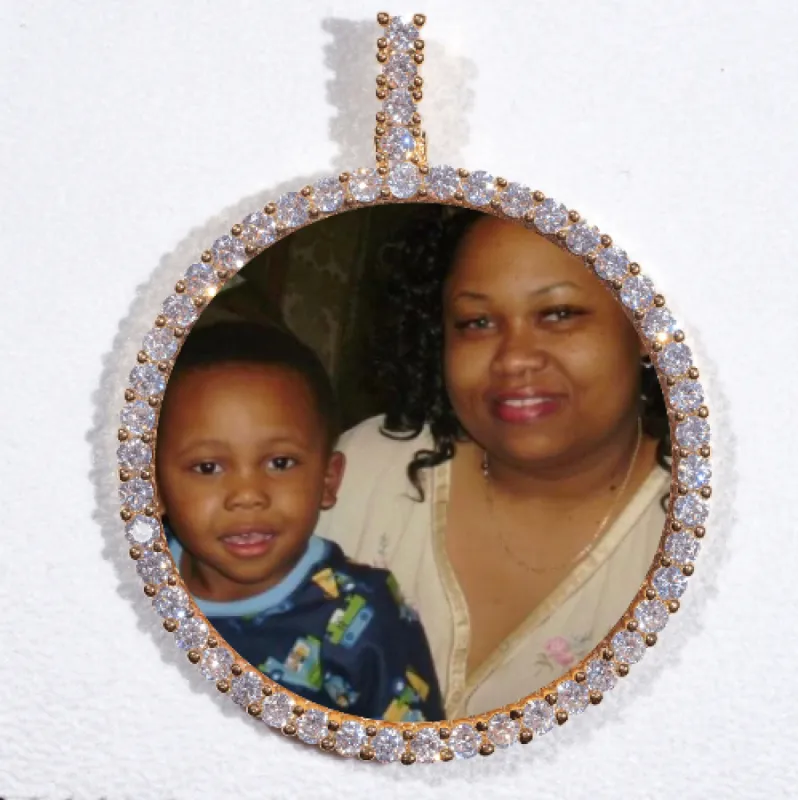 LARGE 3D CIRCLE CUSTOM PICTURE PENDANT sold by The GUU Shop