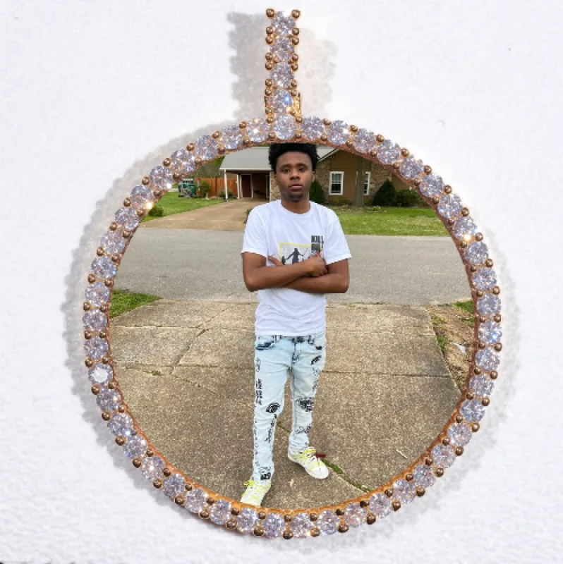 LARGE 3D CIRCLE CUSTOM PICTURE PENDANT sold by The GUU Shop