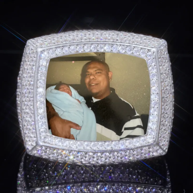 3D CUSTOM PICTURE ICED RING sold by The GUU Shop