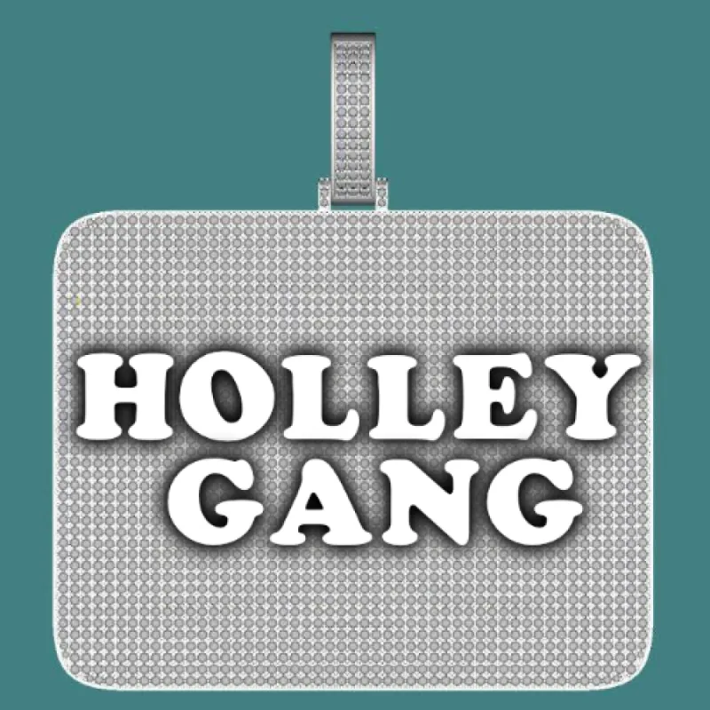 CUSTOM LETTER NECKLACE 3D BIG SQUARE sold by The GUU Shop