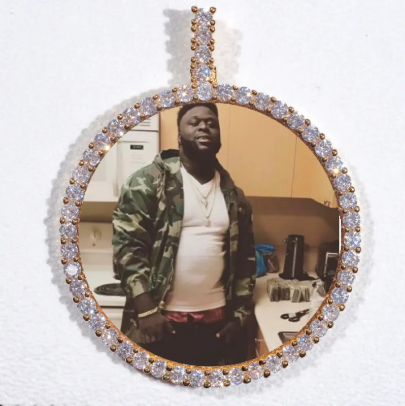 LARGE 3D CIRCLE CUSTOM PICTURE PENDANT sold by The GUU Shop