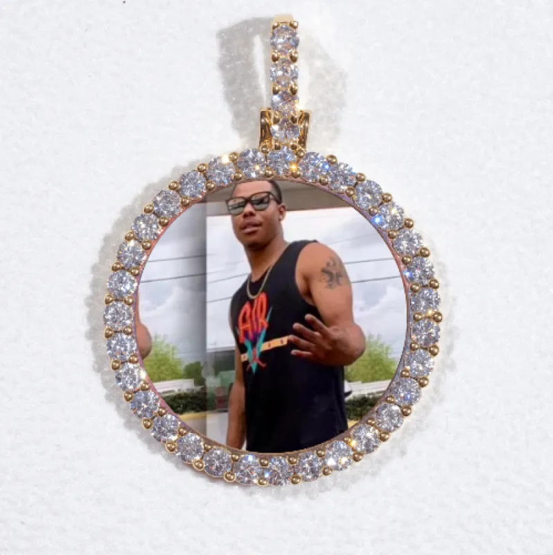 3D CIRCLE CUSTOM PICTURE PENDANT SMALL SIZE sold by The GUU Shop