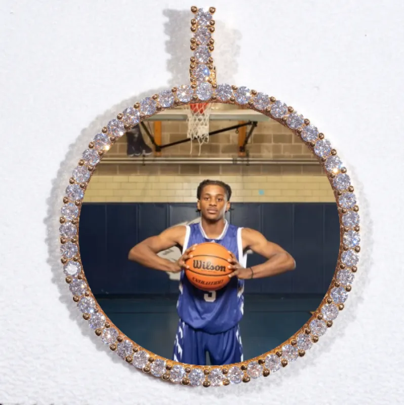 LARGE 3D CIRCLE CUSTOM PICTURE PENDANT sold by The GUU Shop