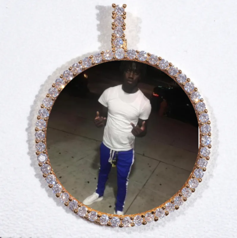 LARGE 3D CIRCLE CUSTOM PICTURE PENDANT sold by The GUU Shop