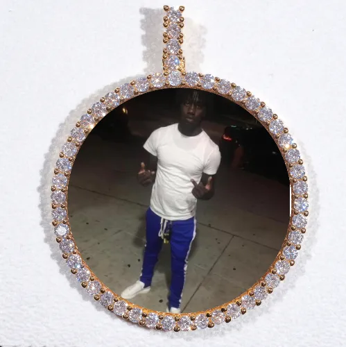 LARGE 3D CIRCLE CUSTOM PICTURE PENDANT sold by The GUU Shop