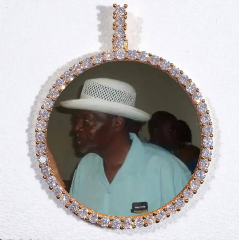 LARGE 3D CIRCLE CUSTOM PICTURE PENDANT sold by The GUU Shop