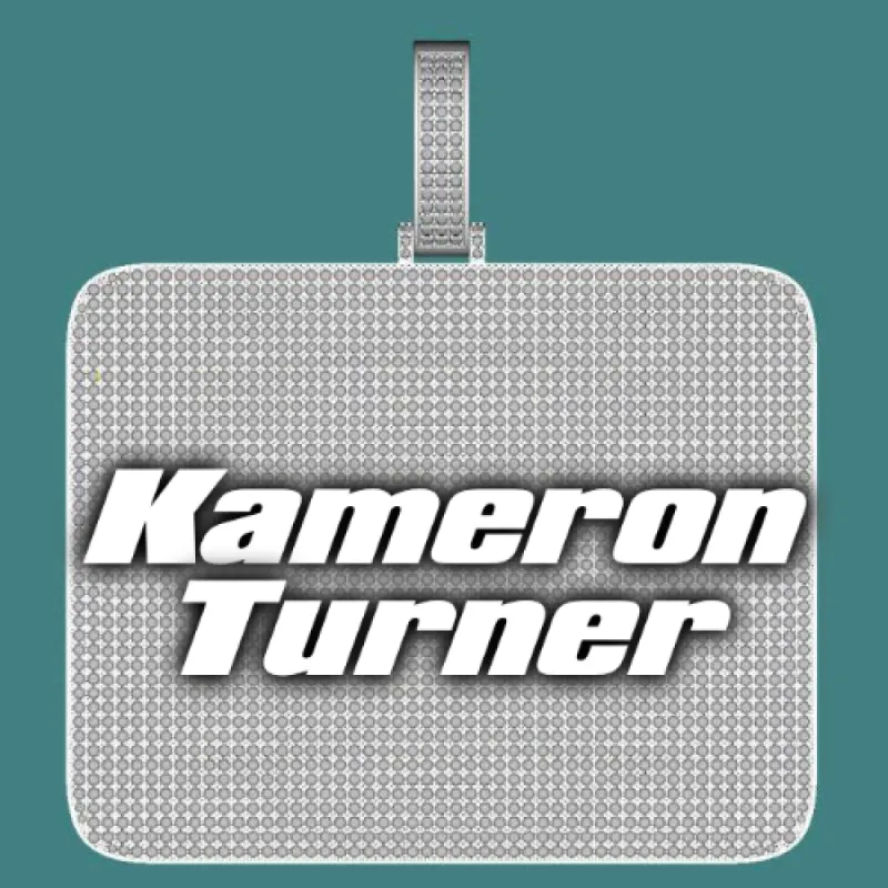 CUSTOM LETTER NECKLACE 3D BIG SQUARE sold by The GUU Shop