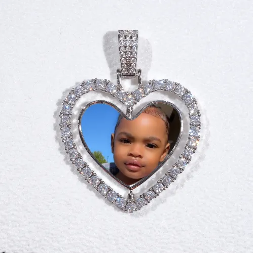 3D Spinning 2-Faced Heart Custom Picture Pendant sold by The GUU Shop