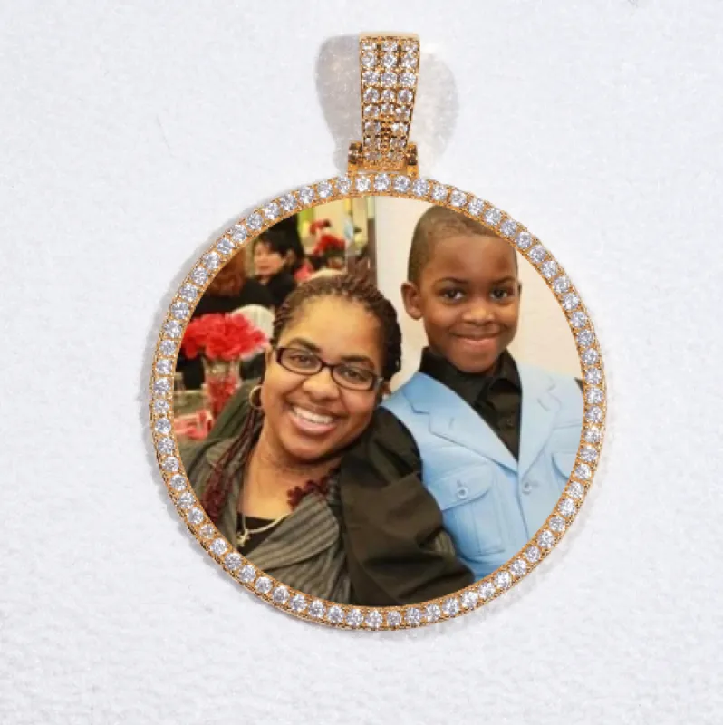 MEDIUM 3D CIRCLE CUSTOM PICTURE PENDANT sold by The GUU Shop