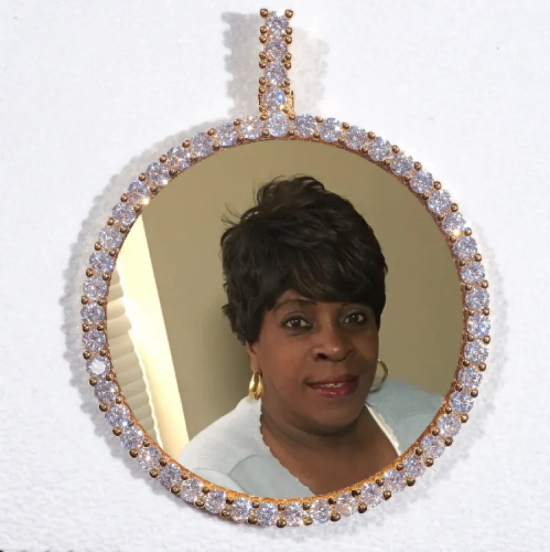 LARGE 3D CIRCLE CUSTOM PICTURE PENDANT sold by The GUU Shop