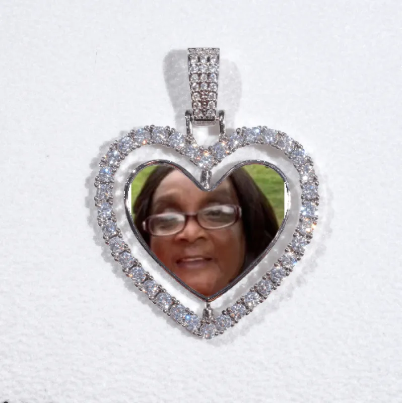 3D Spinning 2-Faced Heart Custom Picture Pendant sold by The GUU Shop