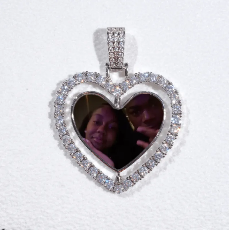 3D Spinning 2-Faced Heart Custom Picture Pendant sold by The GUU Shop
