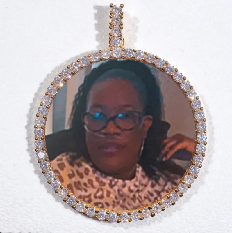 LARGE 3D CIRCLE CUSTOM PICTURE PENDANT sold by The GUU Shop