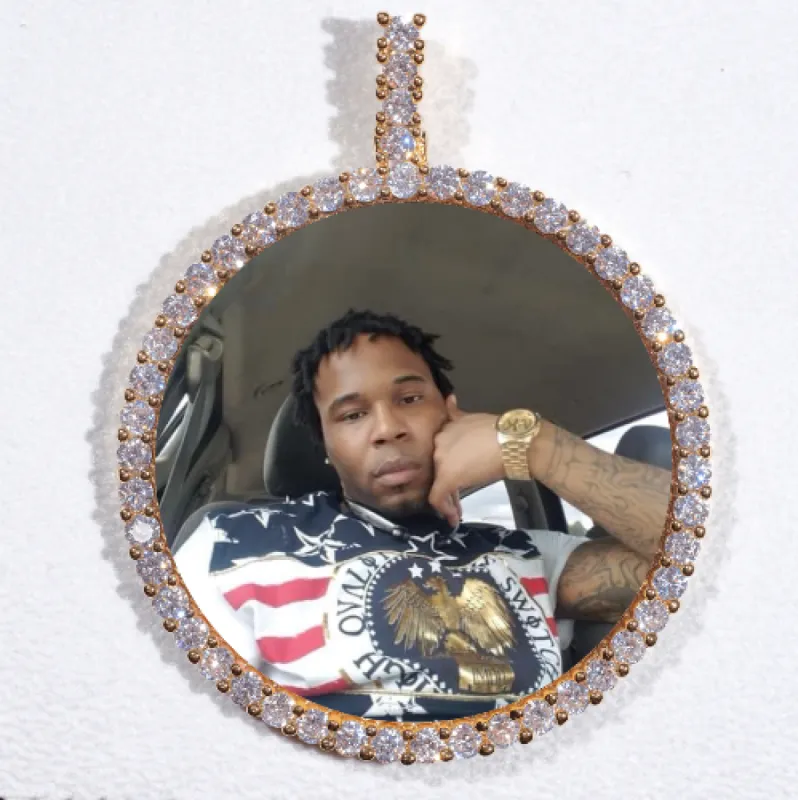 LARGE 3D CIRCLE CUSTOM PICTURE PENDANT sold by The GUU Shop