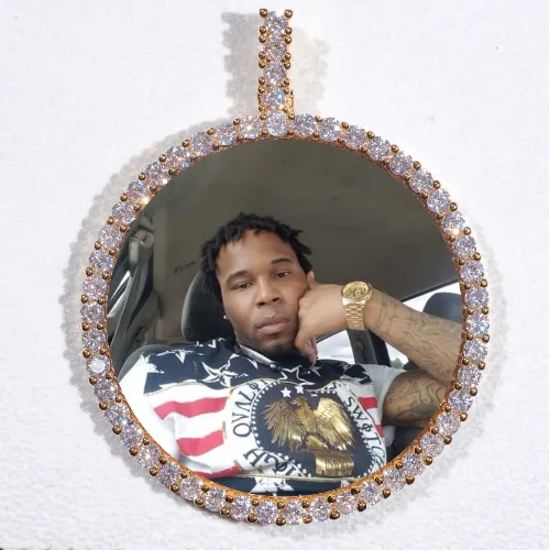 LARGE 3D CIRCLE CUSTOM PICTURE PENDANT sold by The GUU Shop