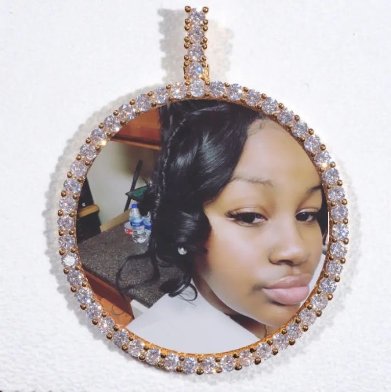 LARGE 3D CIRCLE CUSTOM PICTURE PENDANT sold by The GUU Shop