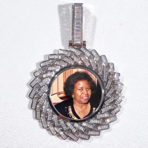 Large 3D Baguette Custom Picture Pendant sold by The GUU Shop