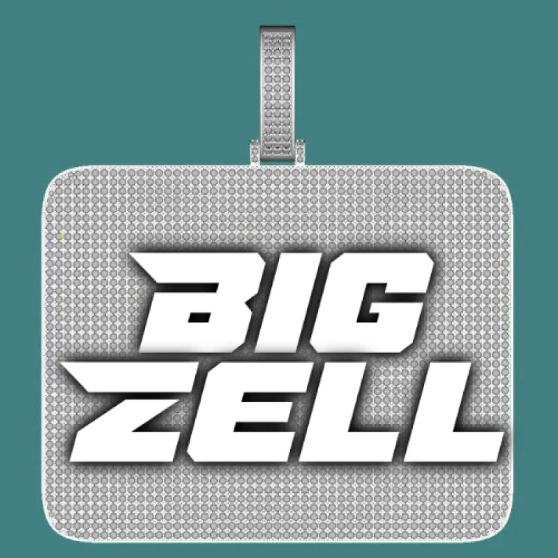 CUSTOM LETTER NECKLACE 3D BIG SQUARE sold by The GUU Shop