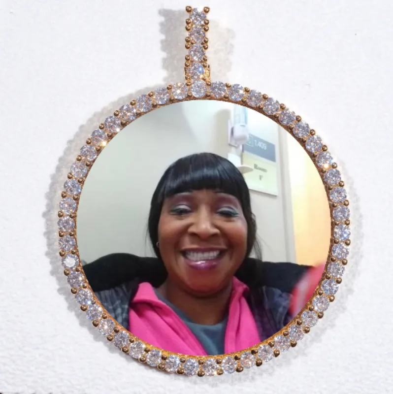 LARGE 3D CIRCLE CUSTOM PICTURE PENDANT sold by The GUU Shop