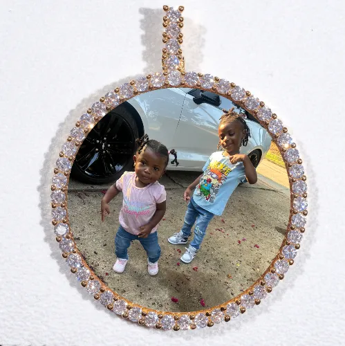 LARGE 3D CIRCLE CUSTOM PICTURE PENDANT sold by The GUU Shop