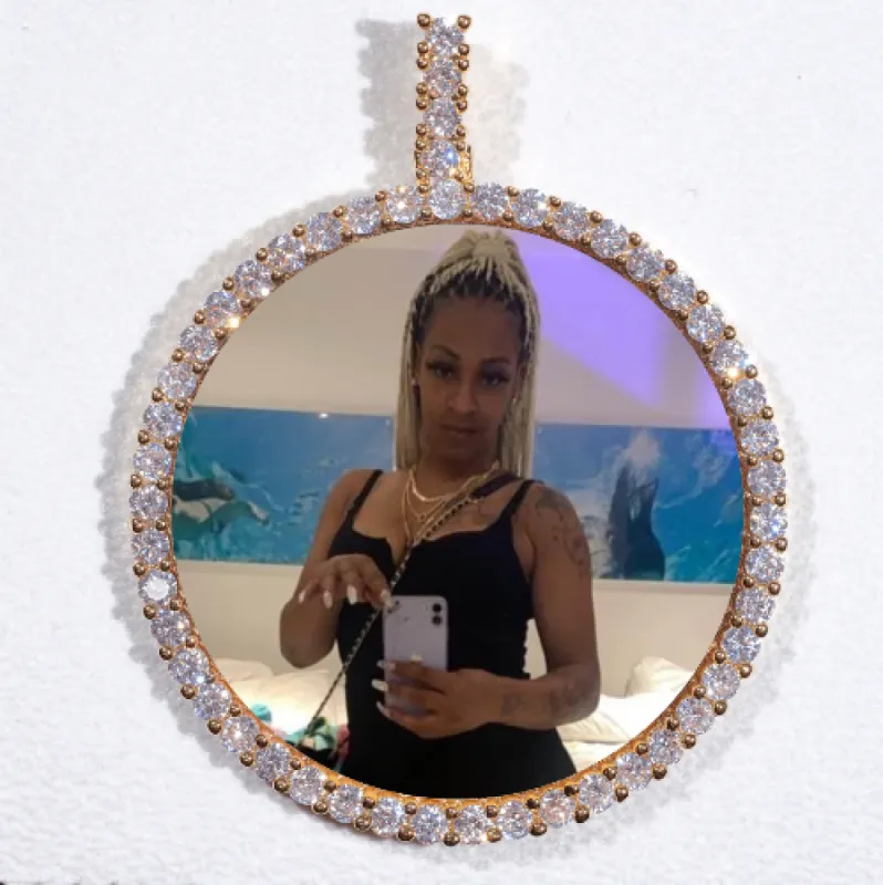 LARGE 3D CIRCLE CUSTOM PICTURE PENDANT sold by The GUU Shop