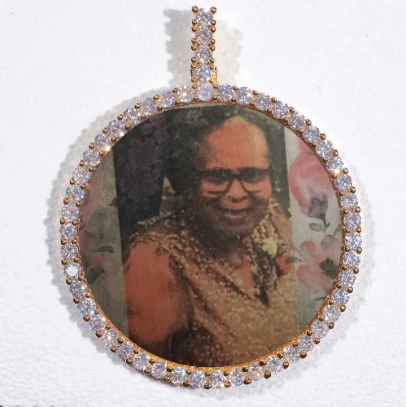 LARGE 3D CIRCLE CUSTOM PICTURE PENDANT sold by The GUU Shop