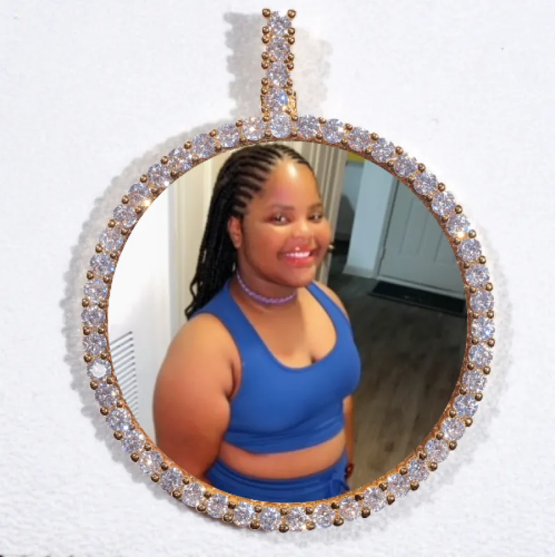 LARGE 3D CIRCLE CUSTOM PICTURE PENDANT sold by The GUU Shop