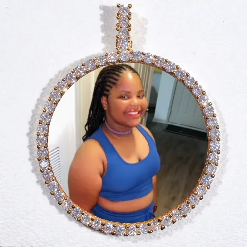 LARGE 3D CIRCLE CUSTOM PICTURE PENDANT sold by The GUU Shop