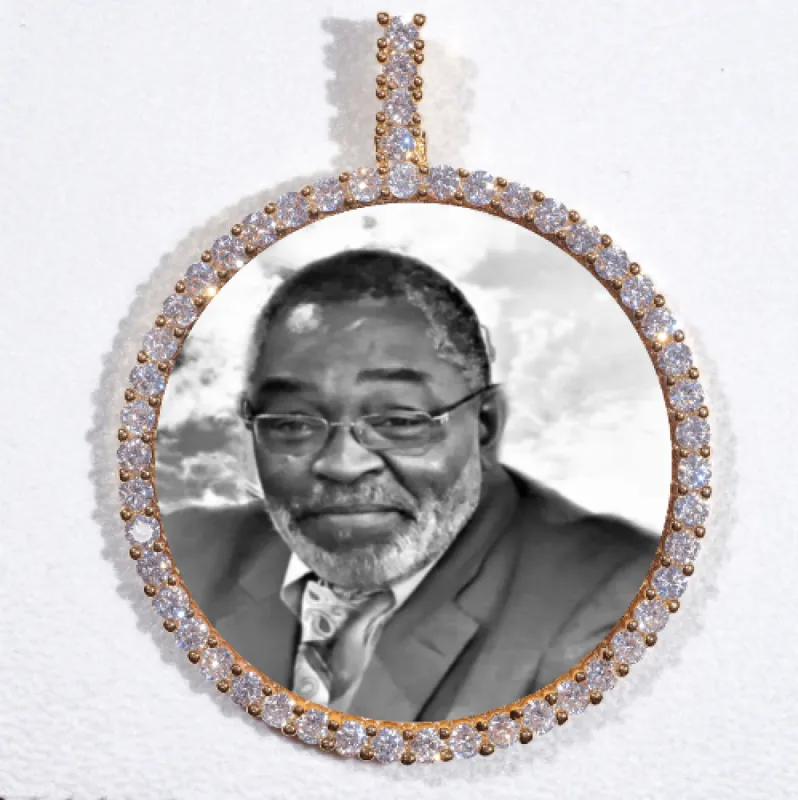 LARGE 3D CIRCLE CUSTOM PICTURE PENDANT made by The GUU Shop