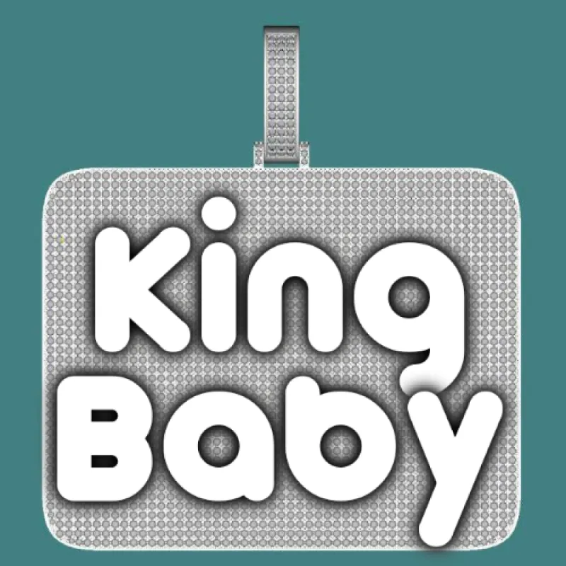 CUSTOM LETTER NECKLACE 3D BIG SQUARE sold by The GUU Shop