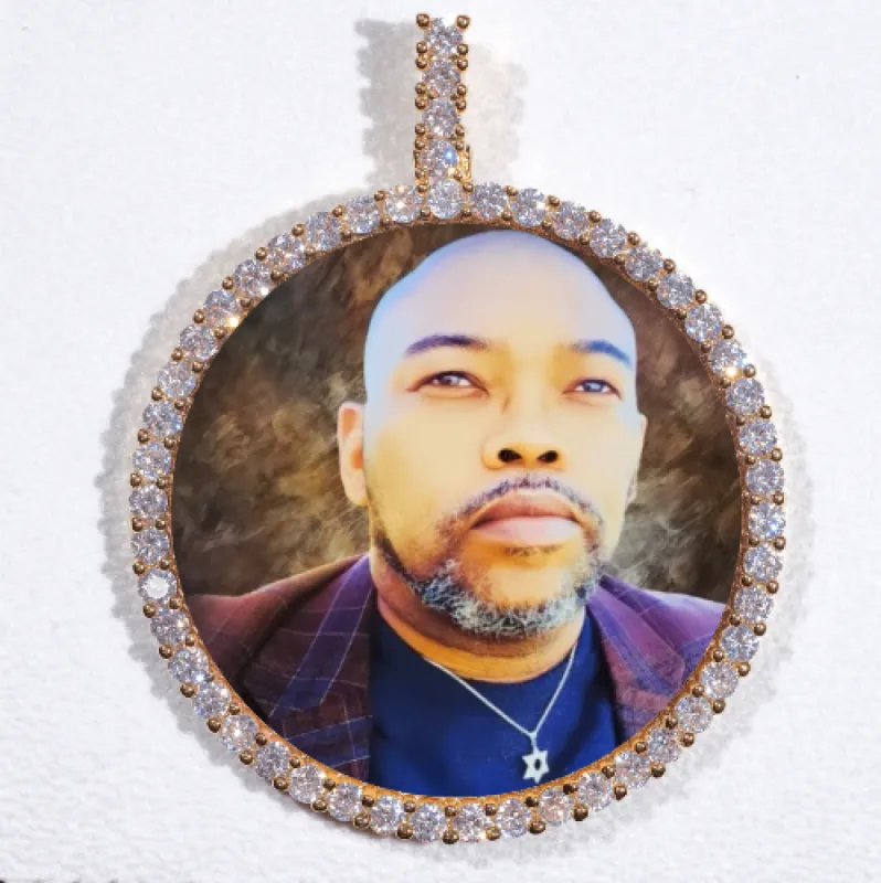 LARGE 3D CIRCLE CUSTOM PICTURE PENDANT sold by The GUU Shop