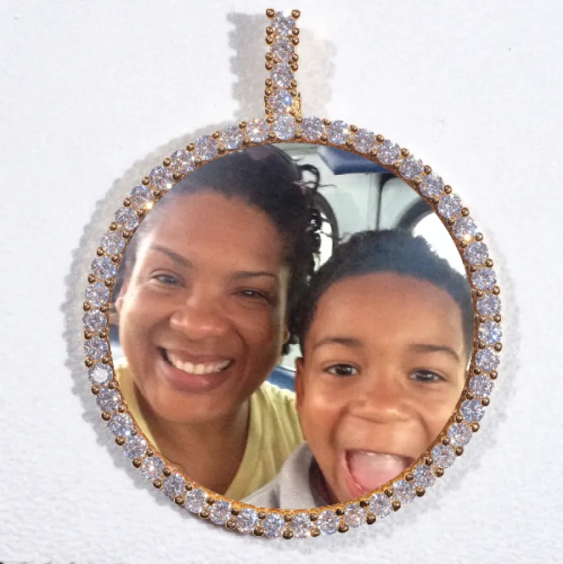 LARGE 3D CIRCLE CUSTOM PICTURE PENDANT sold by The GUU Shop