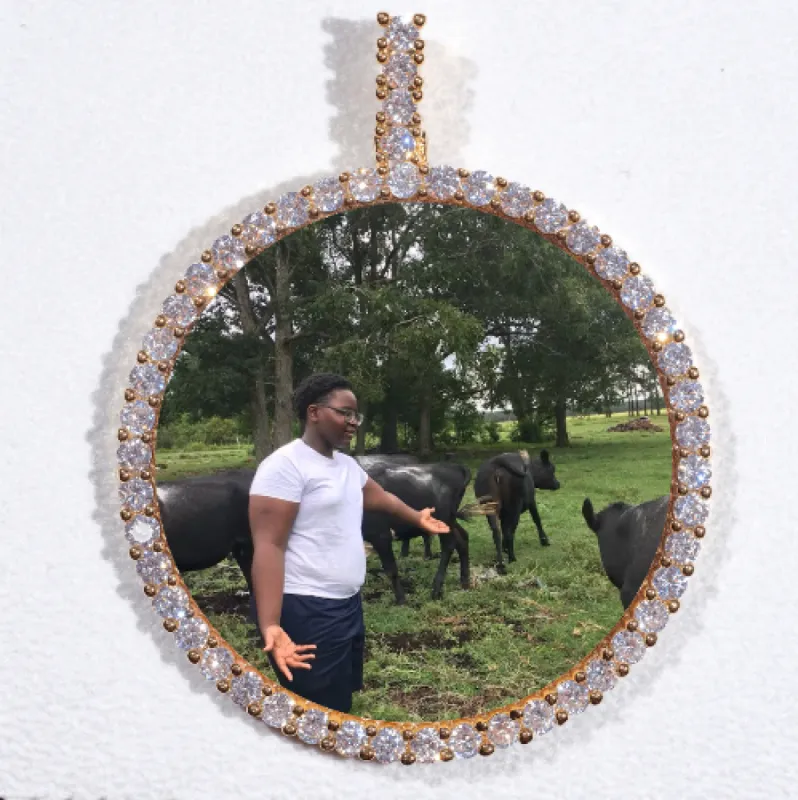 LARGE 3D CIRCLE CUSTOM PICTURE PENDANT sold by The GUU Shop