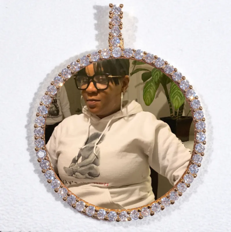 LARGE 3D CIRCLE CUSTOM PICTURE PENDANT sold by The GUU Shop