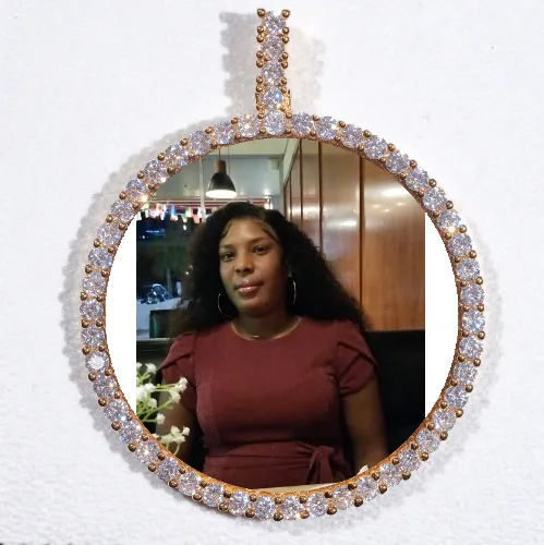 LARGE 3D CIRCLE CUSTOM PICTURE PENDANT sold by The GUU Shop