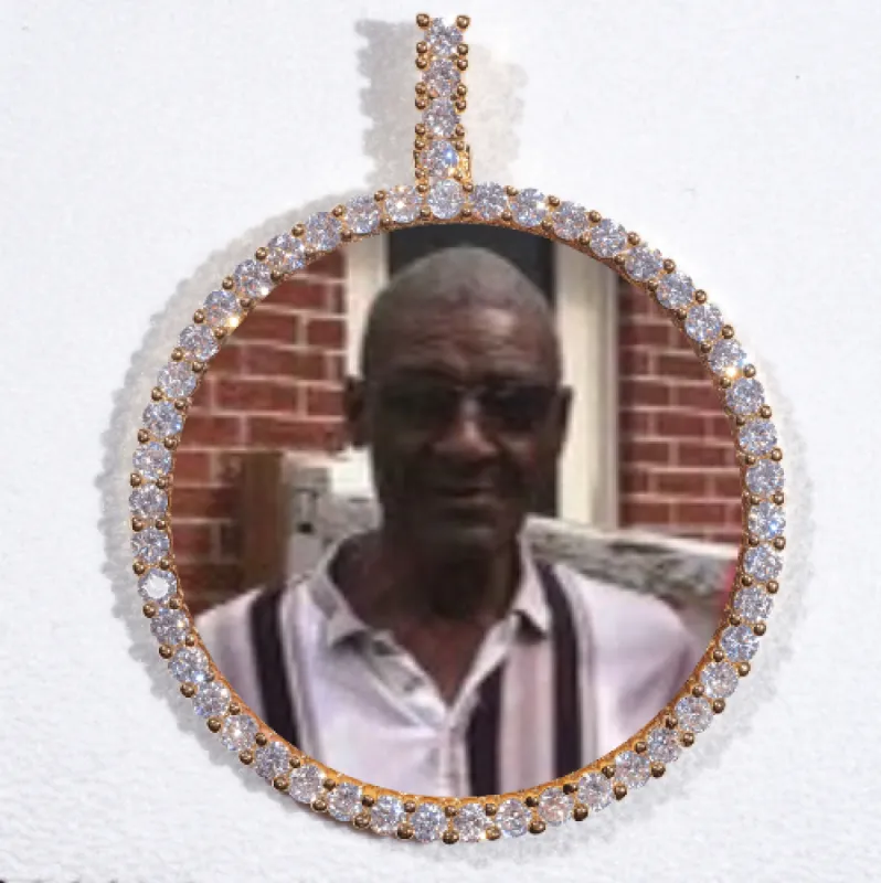 LARGE 3D CIRCLE CUSTOM PICTURE PENDANT sold by The GUU Shop