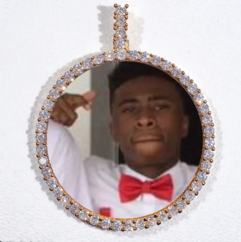 LARGE 3D CIRCLE CUSTOM PICTURE PENDANT made by The GUU Shop