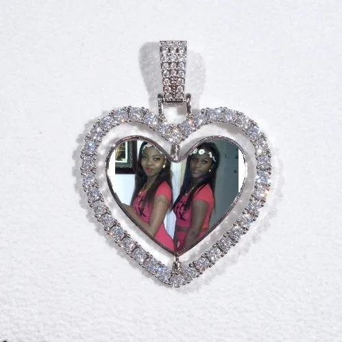 3D Spinning 2-Faced Heart Custom Picture Pendant sold by The GUU Shop