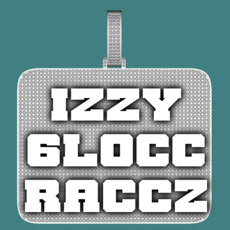 CUSTOM LETTER NECKLACE 3D BIG SQUARE sold by The GUU Shop