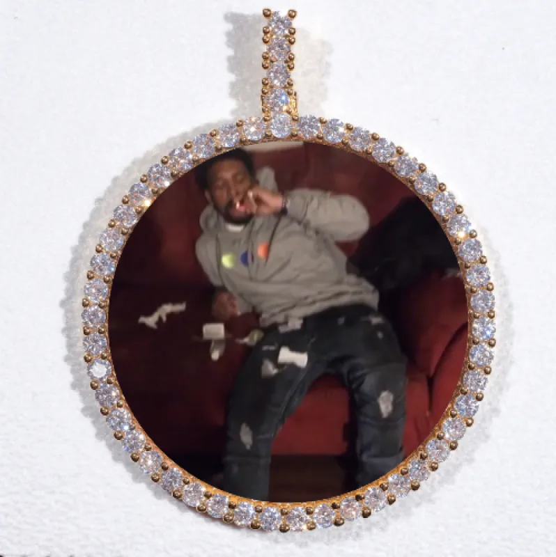 LARGE 3D CIRCLE CUSTOM PICTURE PENDANT sold by The GUU Shop