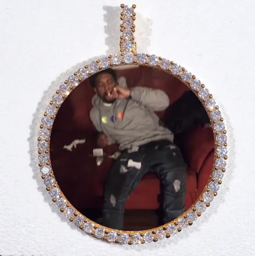 LARGE 3D CIRCLE CUSTOM PICTURE PENDANT sold by The GUU Shop