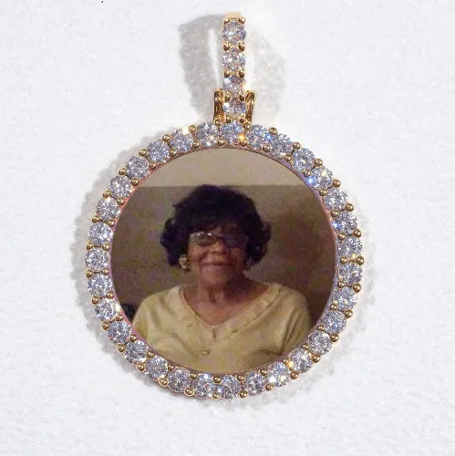 3D CIRCLE CUSTOM PICTURE PENDANT SMALL SIZE sold by The GUU Shop