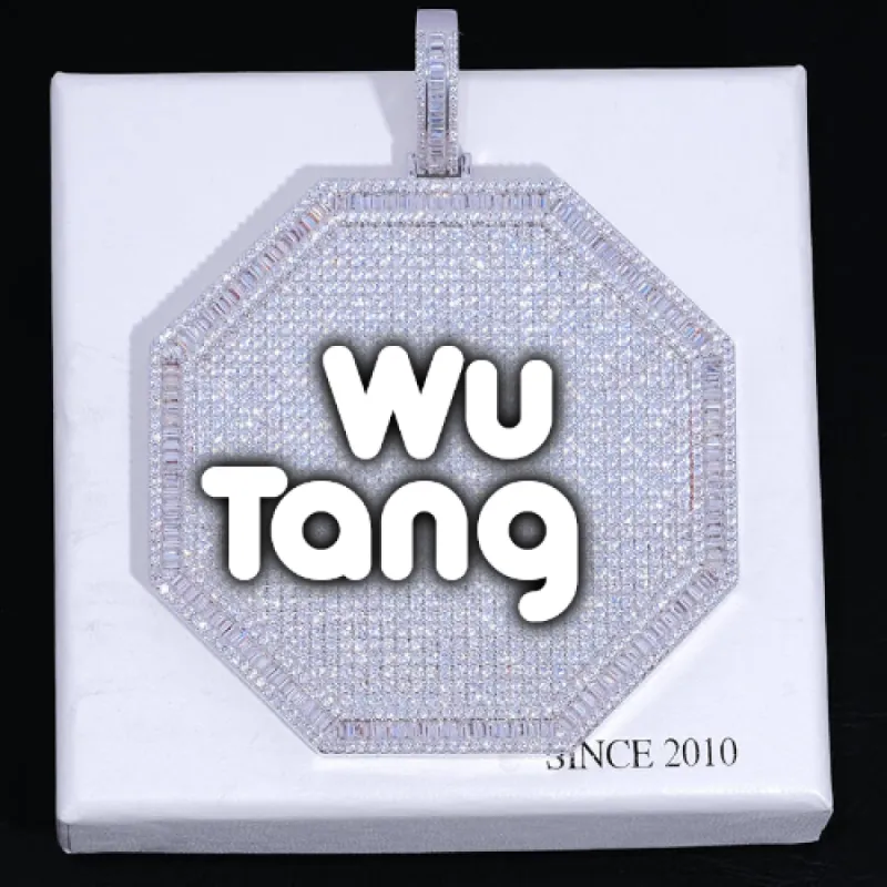 CUSTOM LETTER NECKLACE 3D BIG OCTAGON sold by The GUU Shop