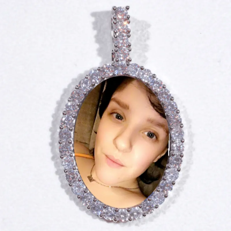 Large 3D Oval Custom Picture Pendant sold by The GUU Shop