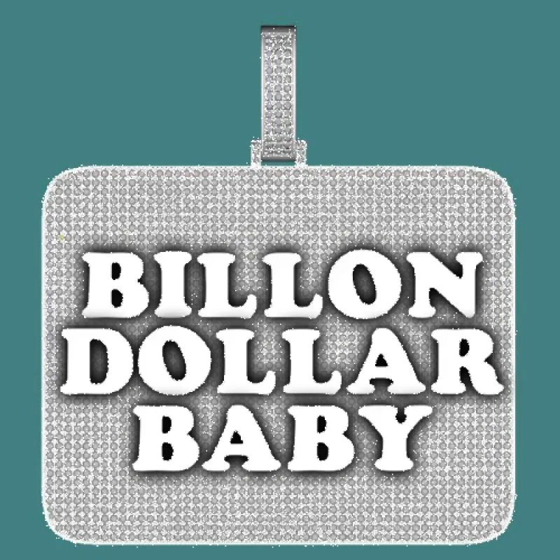 CUSTOM LETTER NECKLACE 3D BIG SQUARE sold by The GUU Shop