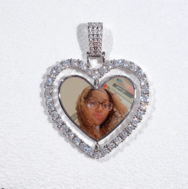 3D Spinning 2-Faced Heart Custom Picture Pendant sold by The GUU Shop