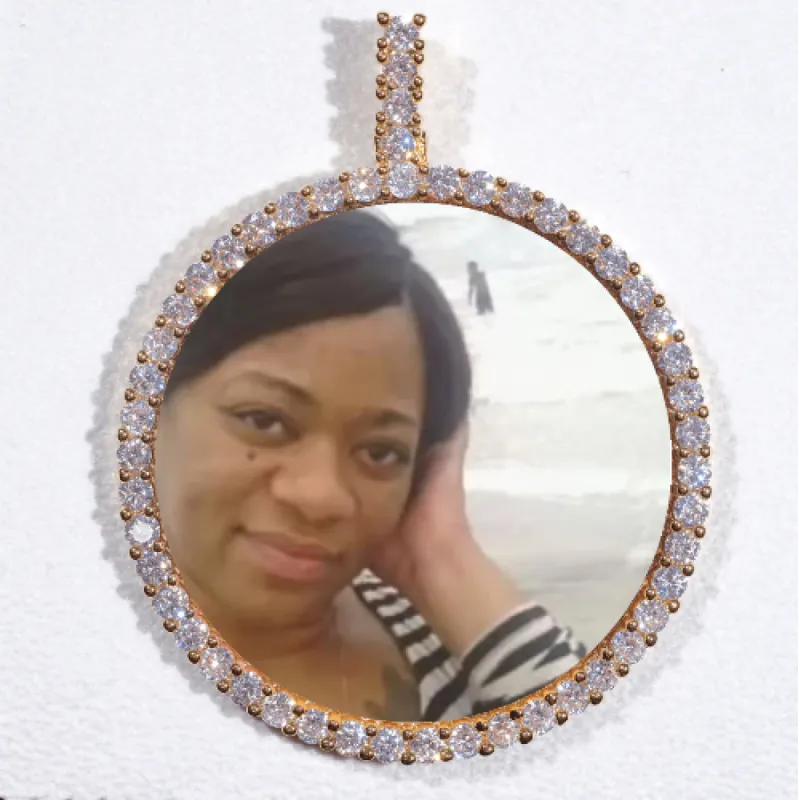 LARGE 3D CIRCLE CUSTOM PICTURE PENDANT sold by The GUU Shop