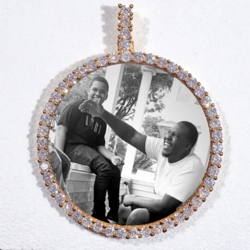 LARGE 3D CIRCLE CUSTOM PICTURE PENDANT sold by The GUU Shop