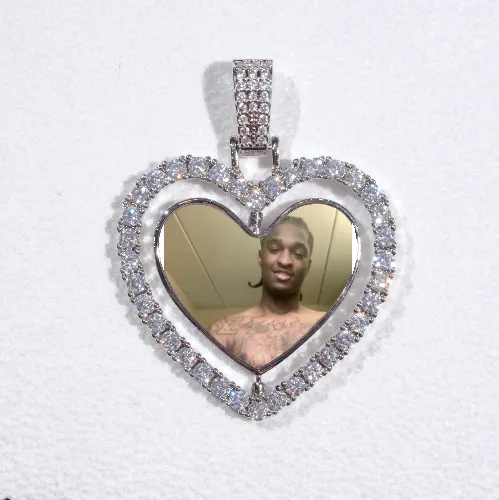 3D Spinning 2-Faced Heart Custom Picture Pendant sold by The GUU Shop